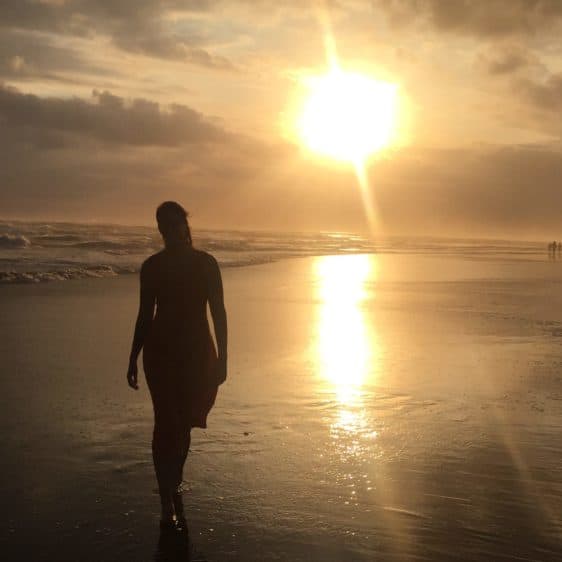 Me on the beach at sunset, Canggu, Bali