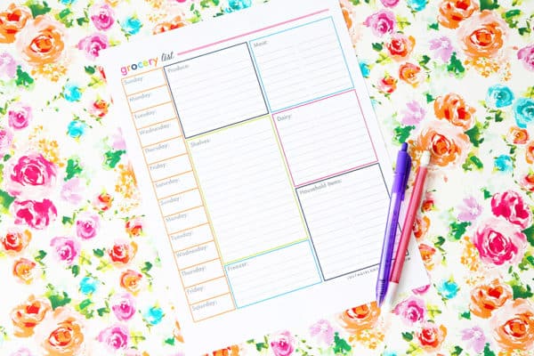 10 free printable grocery list templates shopping lists