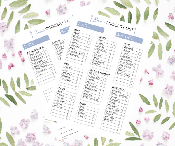 10 free printable grocery list templates shopping lists