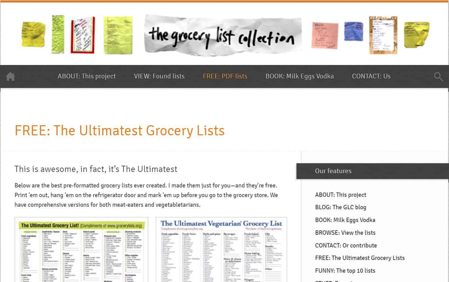 10 free printable grocery list templates shopping lists