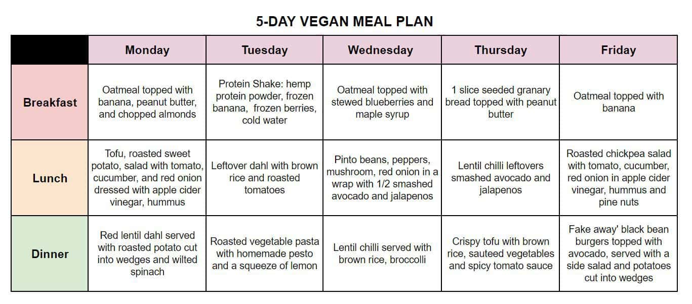 vegan meal plan for plant-based diet on a budget
