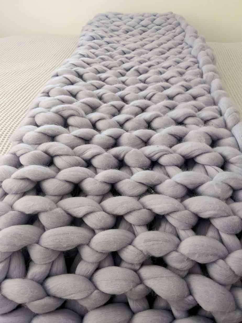 How To Make A Chunky Knit Blanket Knitting Tutorial