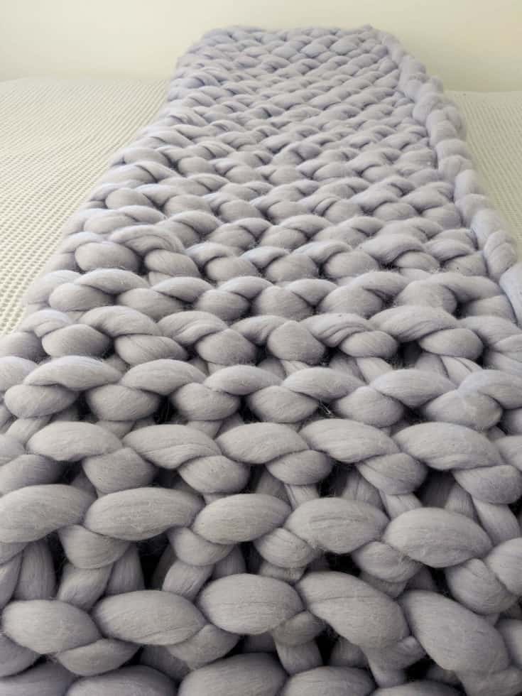 how to make a chunky knit blanket