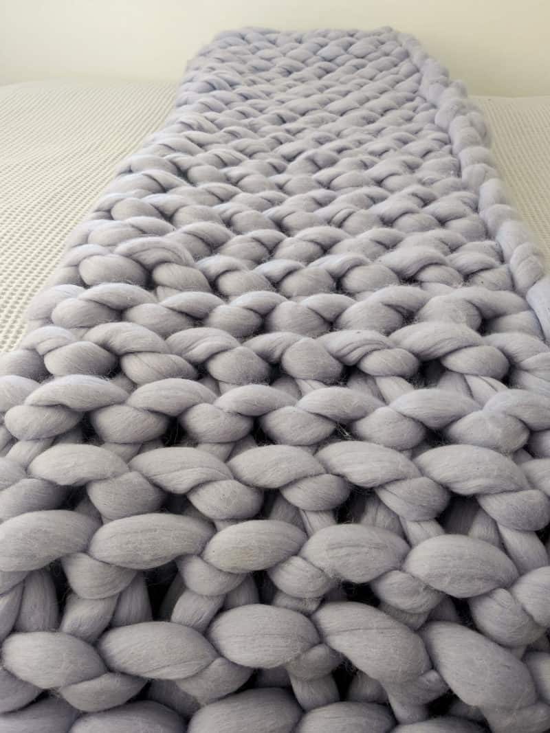 How To Make A Chunky Knit Blanket Knitting Tutorial