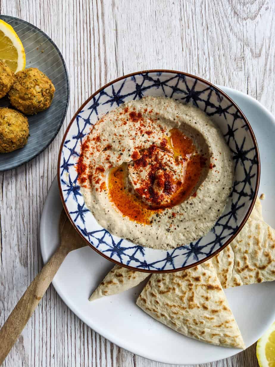 Vegan meal prep authentic baba ganoush dip