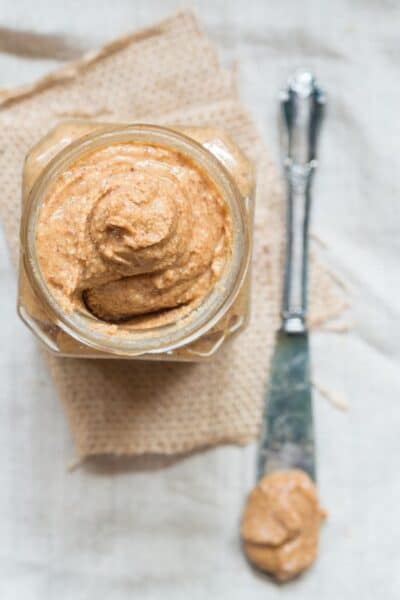 Making homemade almond butter