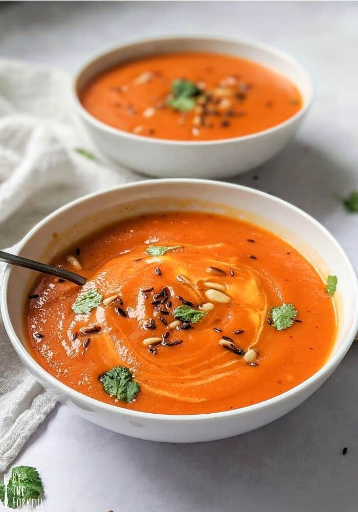 Frugal meal ideas - red pepper soup